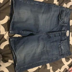 Fashion Nova dark blue denim shorts